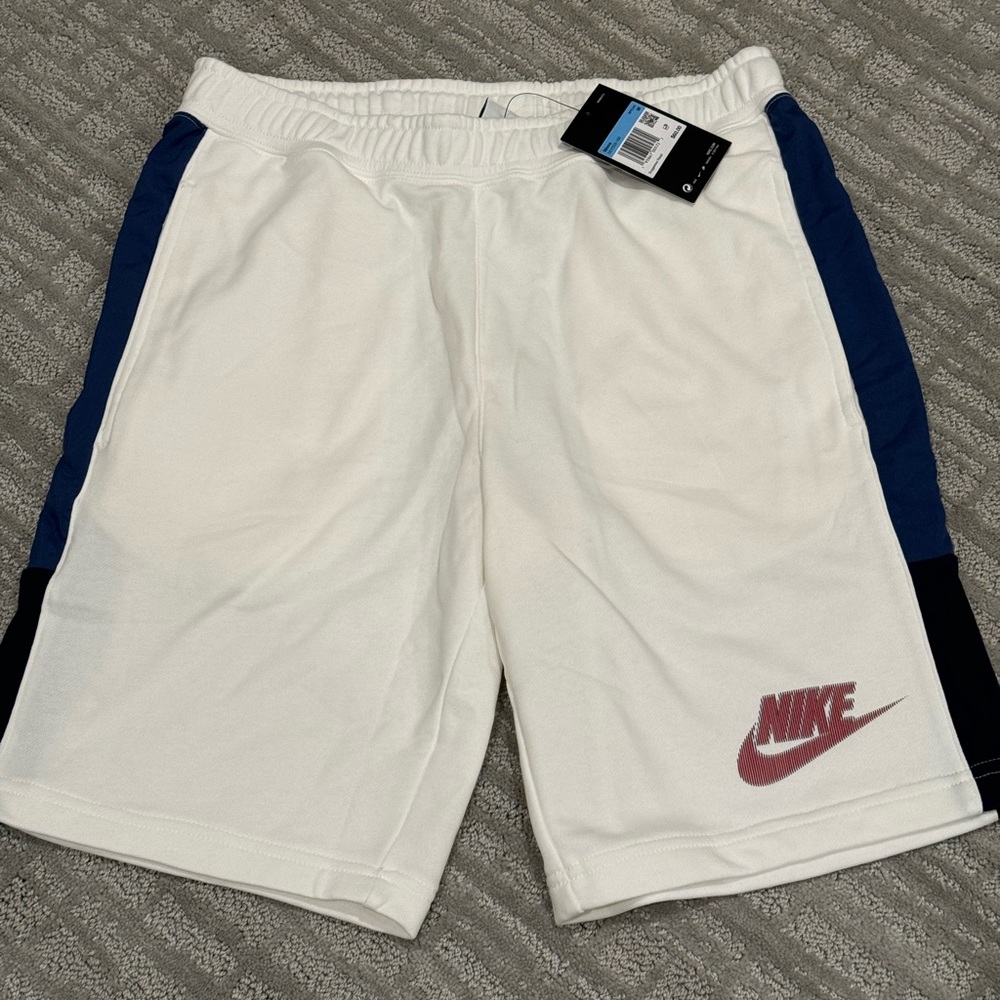 Nike Sportswear Hybrid French Terry Shorts White Size Medium
